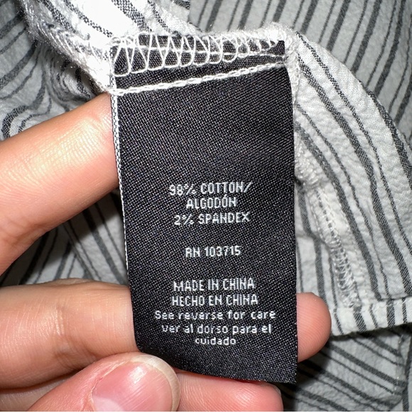 Zac & Rachel | Scoop Neck Striped Mid Length Ruffle Bell Sleeve Nautical Blouse - Picture 7 of 11